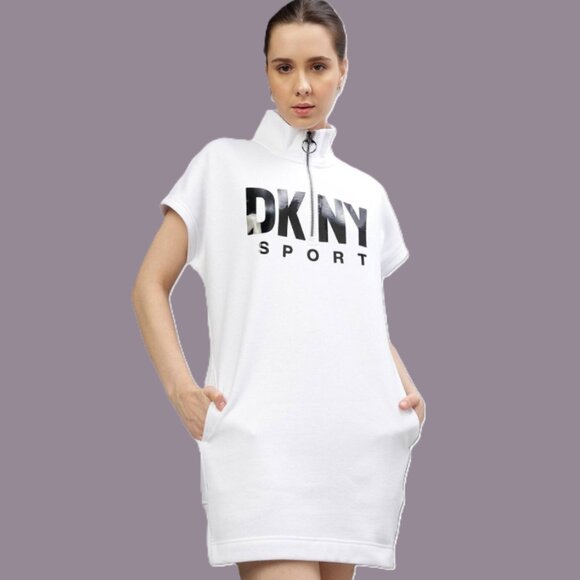 Dkny Dresses & Skirts - DKNY Sport Quarter-Zip Logo Dress. Size M